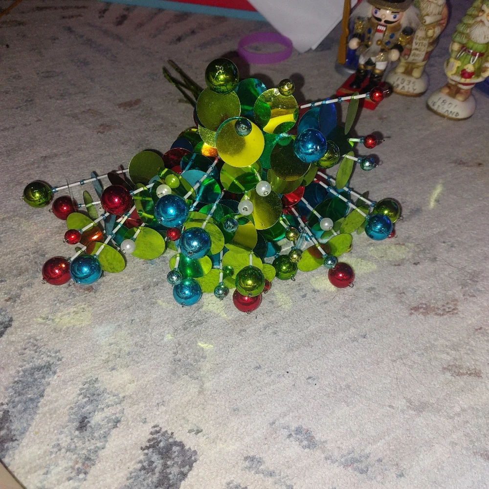 Christmas Colorful Decorative Wire Flowers